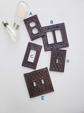 Modern Diamond Switch Plates - Classic Rust