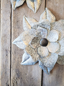 Galvanized Floral Wall Accent